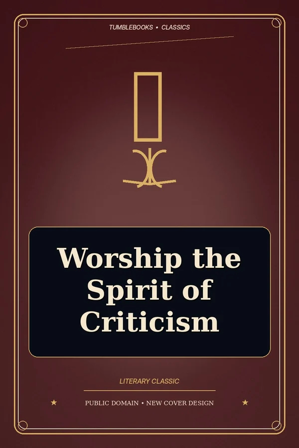 worship the spirit of criticism cover