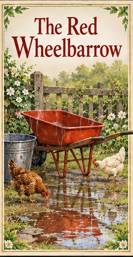 the red wheelbarrow cover
